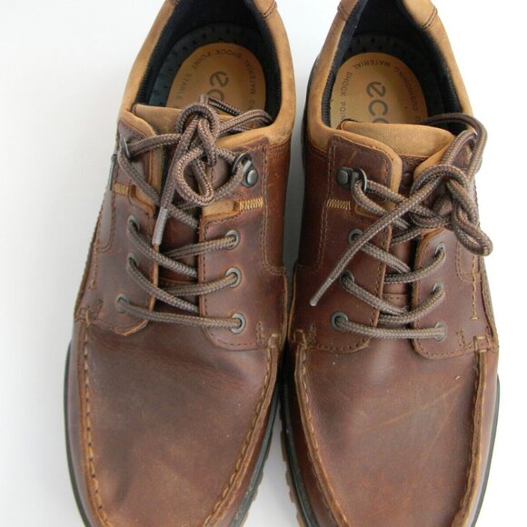 Mens Ecco Gore-Tex Brown Leather Shoes Size 13 main image 6